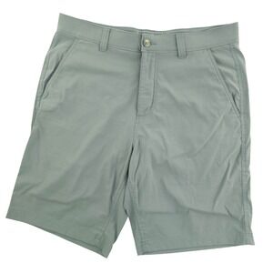 Eddie Bauer Travex Shorts Mens 33 Gray‎ Solid Nylon Stretch Travel Outdoor